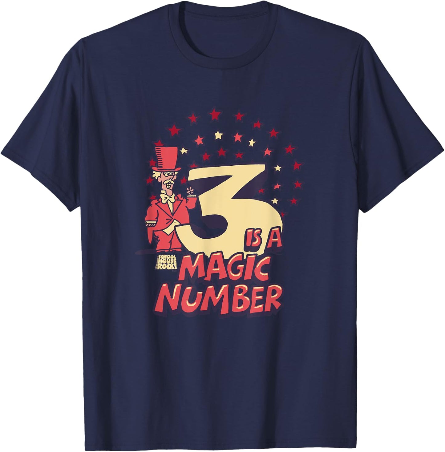 Ripple Junction x Schoolhouse Rock 3 is A Magic Number Math T-Shirt - T-Shirt | Navy