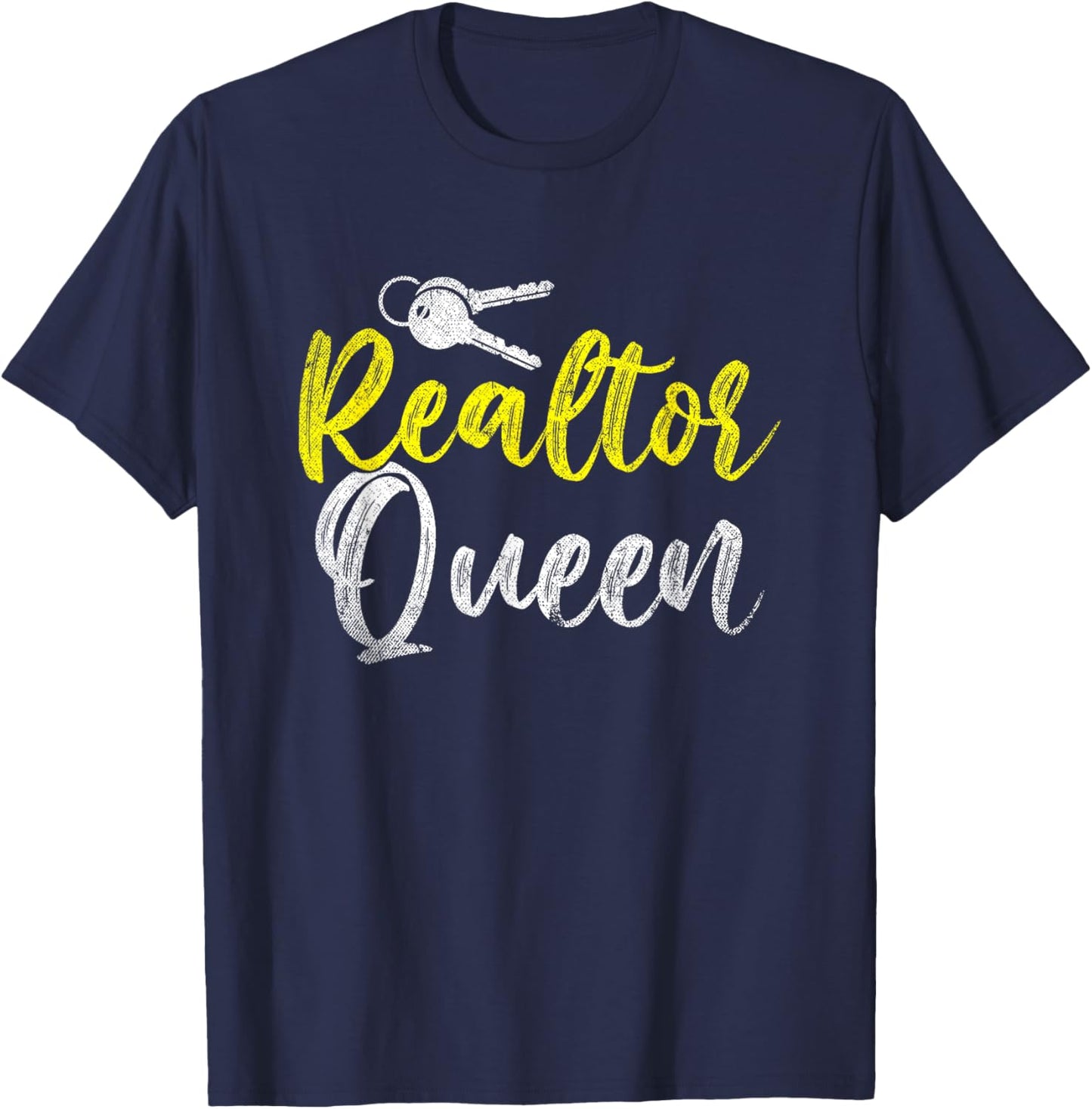 Real Estate Agent Women Gift Realtor Queen Realtor T-Shirt - T-Shirt | Navy