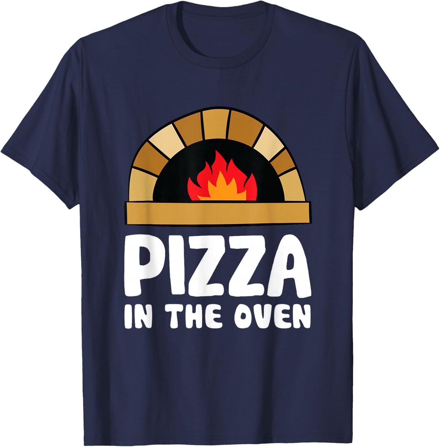 Pizza In The Oven Pregnant Women Pregnancy T-Shirt - T-Shirt | Navy