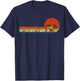 Jackrabbit Vintage Retro Sunset Pine Tree save the Jackalope T-Shirt - T-Shirt | Navy