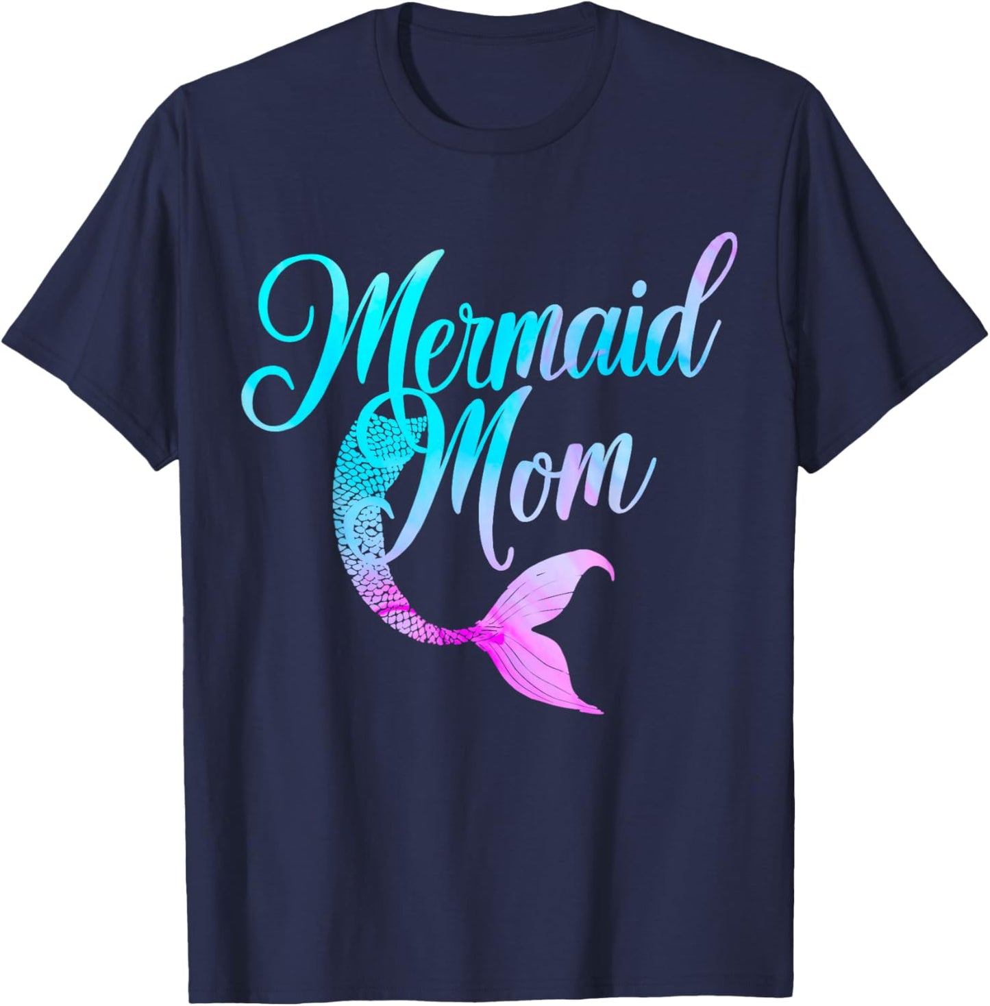 Mermaid Birthday Party Mermaid Mom T-Shirt - T-Shirt | Navy