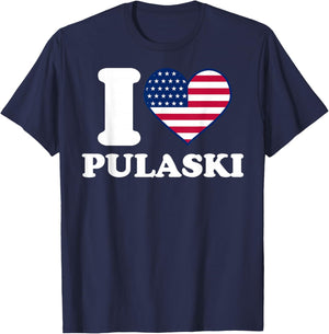 I love Pulaski I heart Pulaski T-Shirt - T-Shirt | Navy