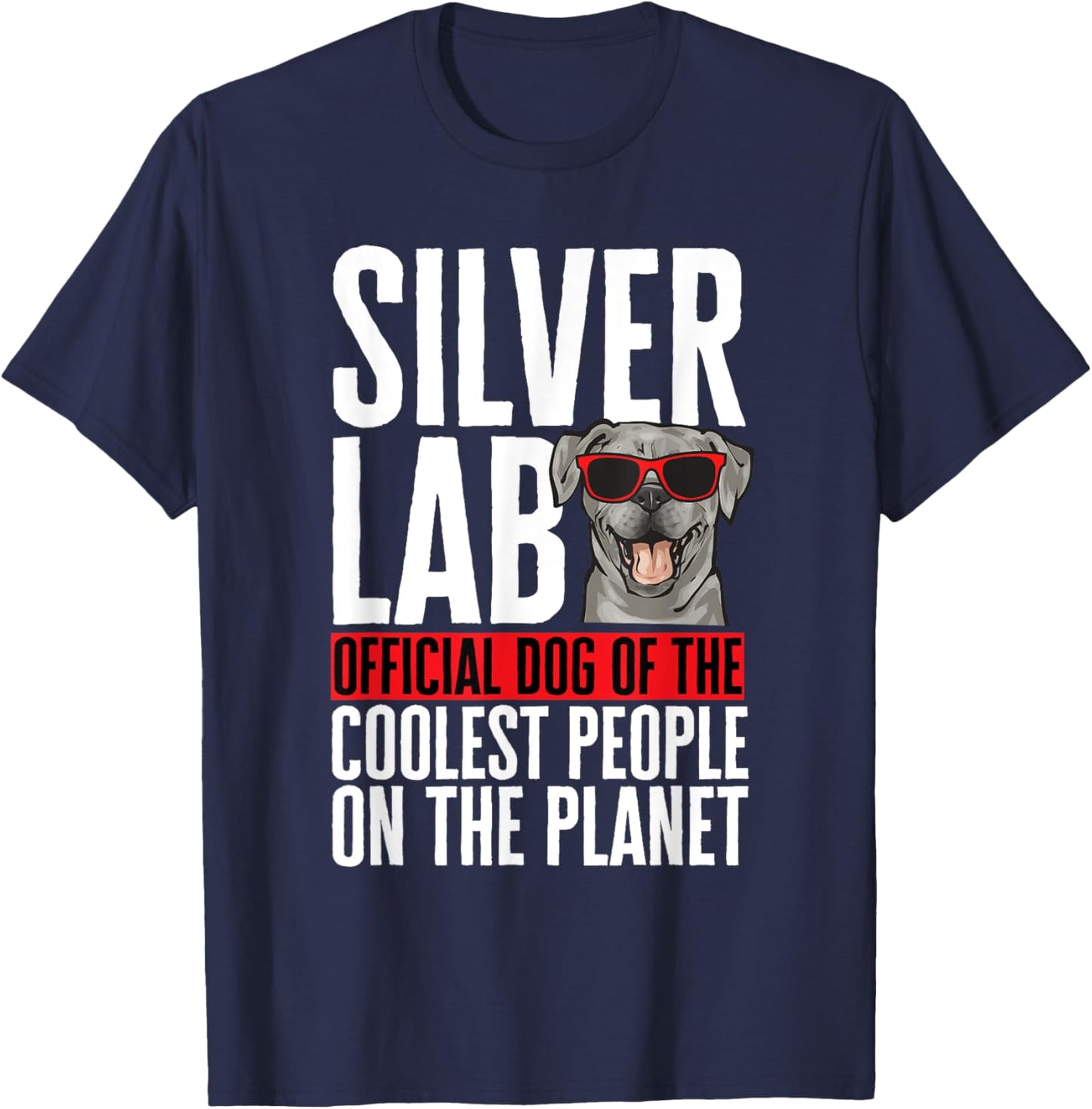 Silver Labrador Retriever Silver Lab T-Shirt - T-Shirt | Navy