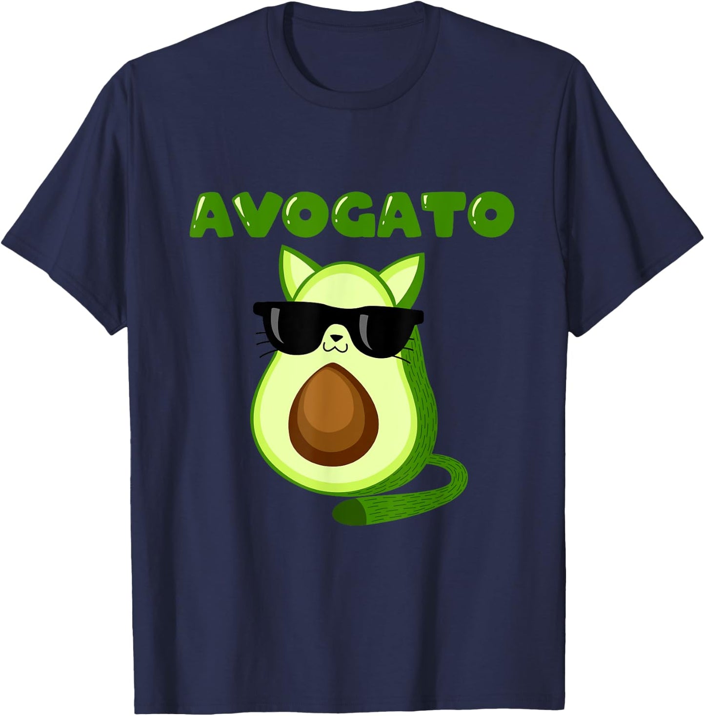 Avogato Cat Cinco De Mayo Meow Avogado T-Shirt - T-Shirt | Navy