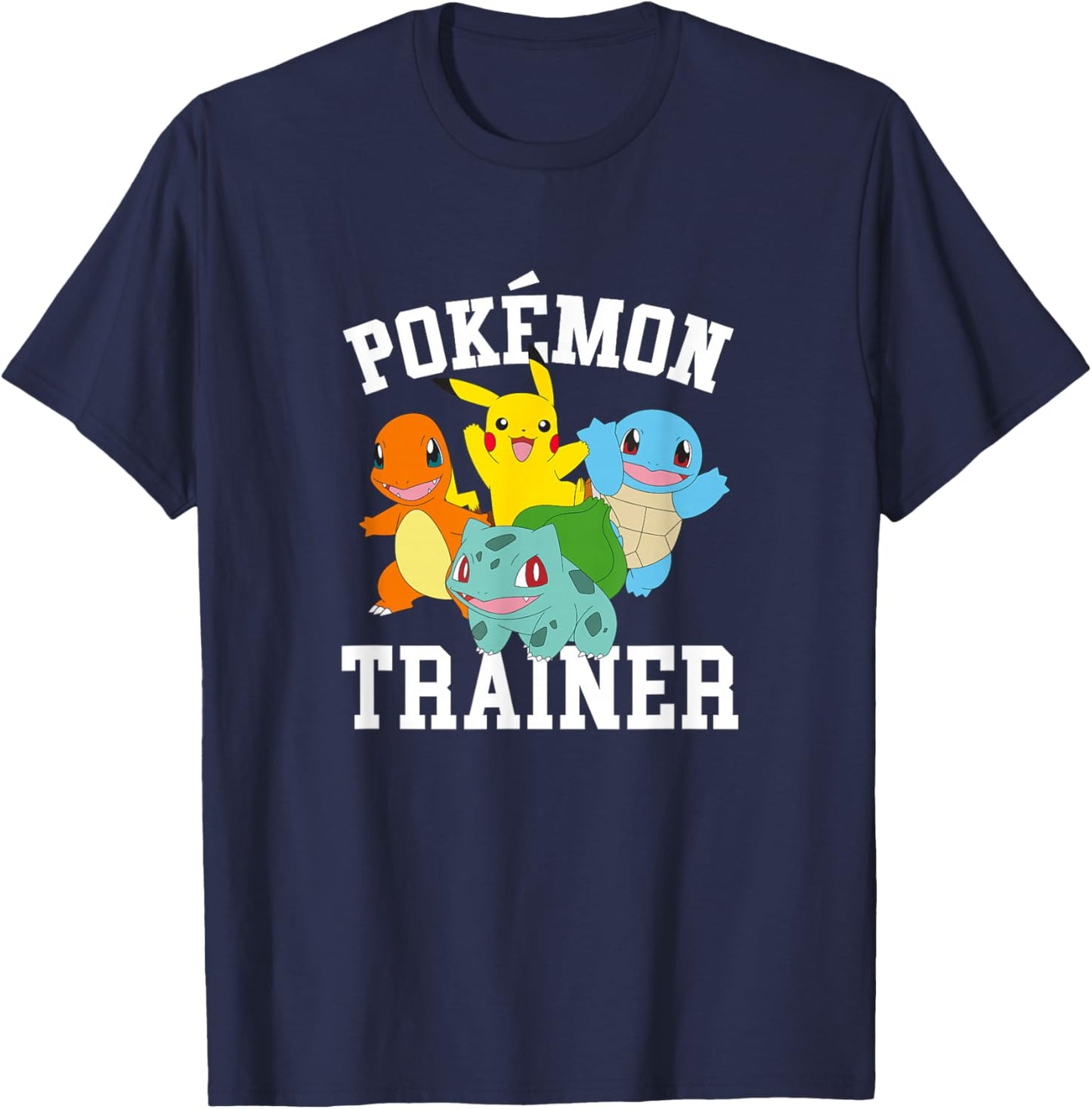 Pokémon Trainer Kanto Starters Vintage Portraits T-Shirt - T-Shirt | Navy