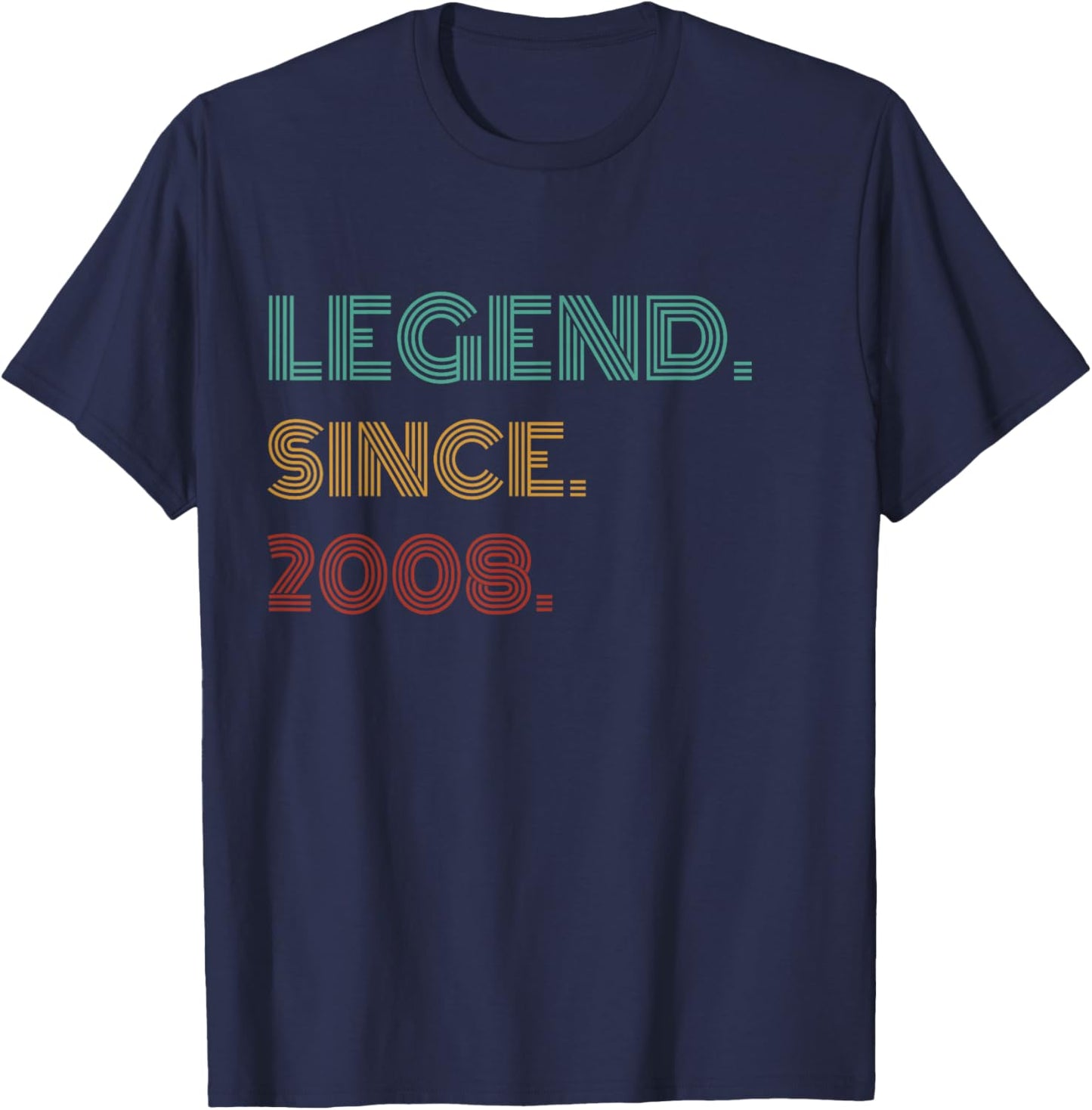 18 Years Old Legend Since 2008 18th Birthday T-Shirt - T-Shirt | Navy