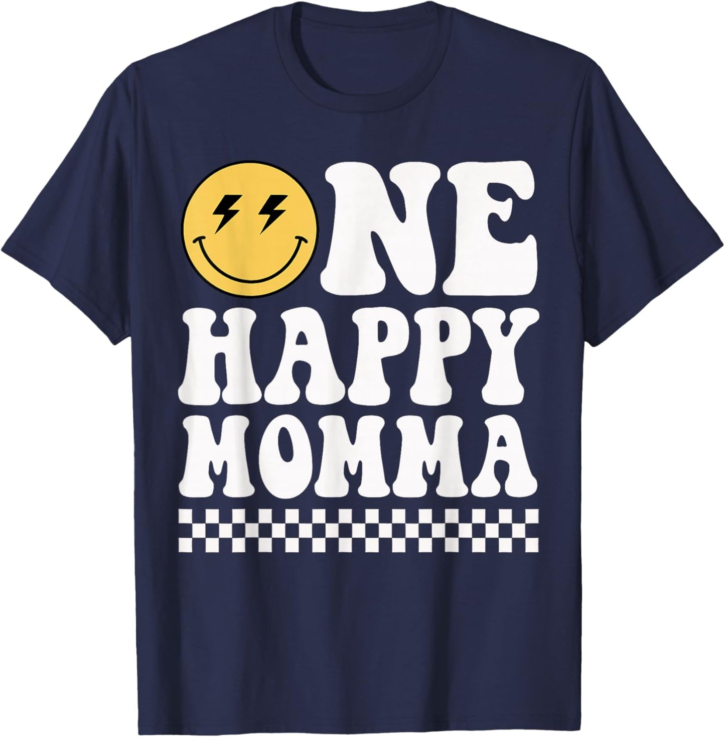 One Happy Dude Momma 1st Birthday Family Matching T-Shirt - T-Shirt | Navy