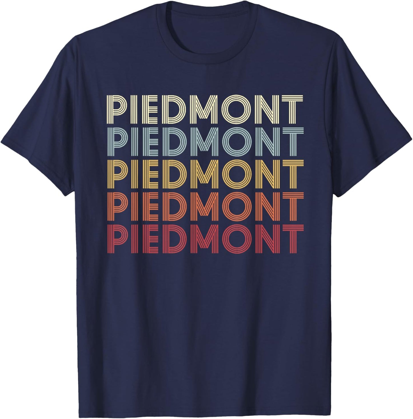 Piedmont South Carolina Piedmont SC Retro Vintage Text T-Shirt - T-Shirt | Navy