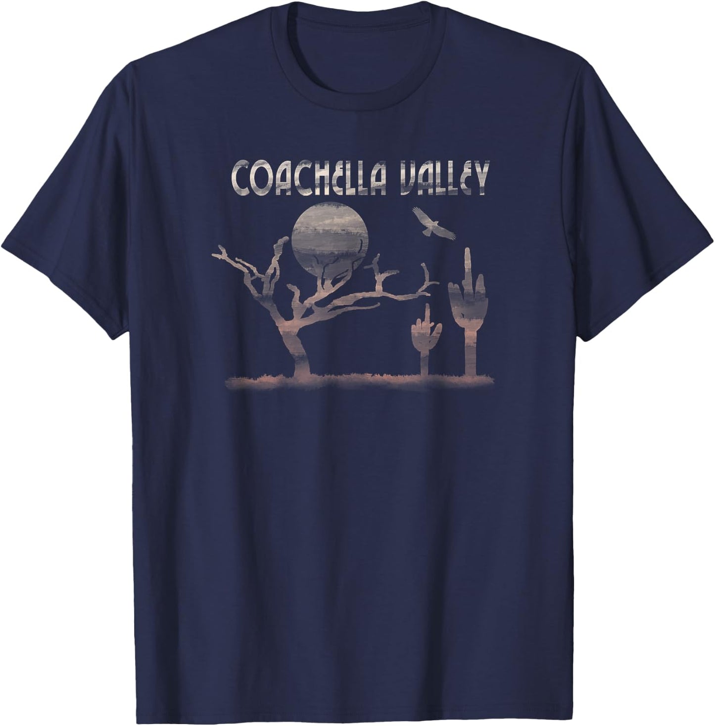 Coachella Valley Vintage Desert Print T-Shirt - T-Shirt | Navy