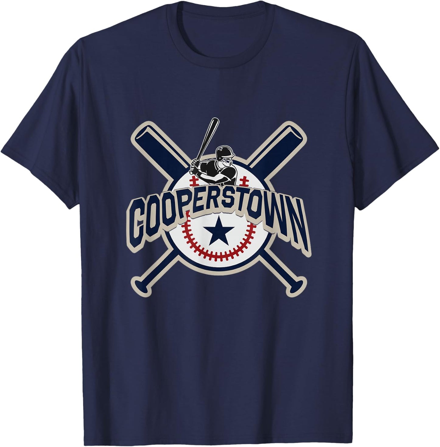 Cooperstown New York Family Holiday Baseball Game T-Shirt - T-Shirt | Navy