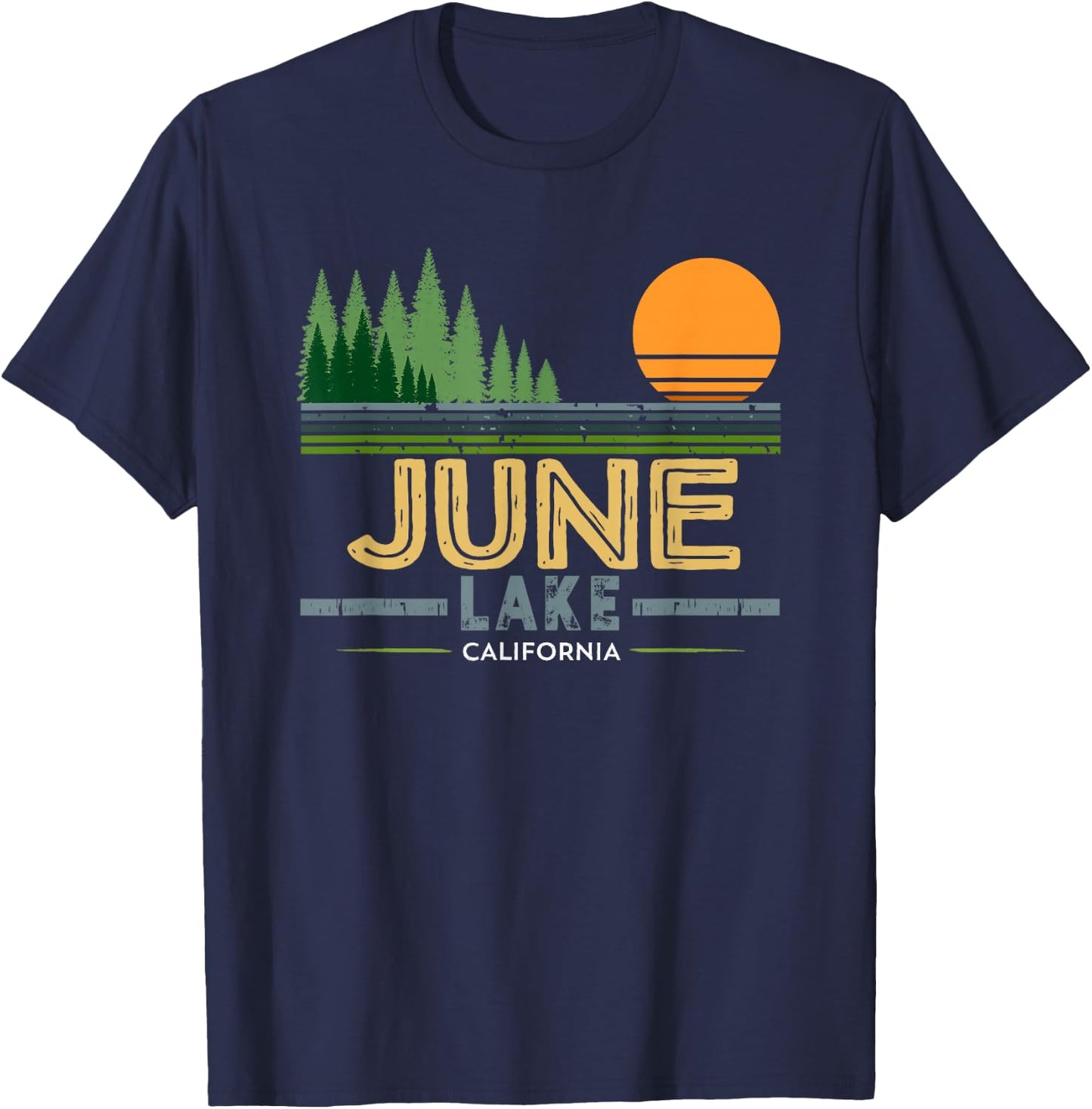 Vintage June Lake California T-Shirt - T-Shirt | Navy