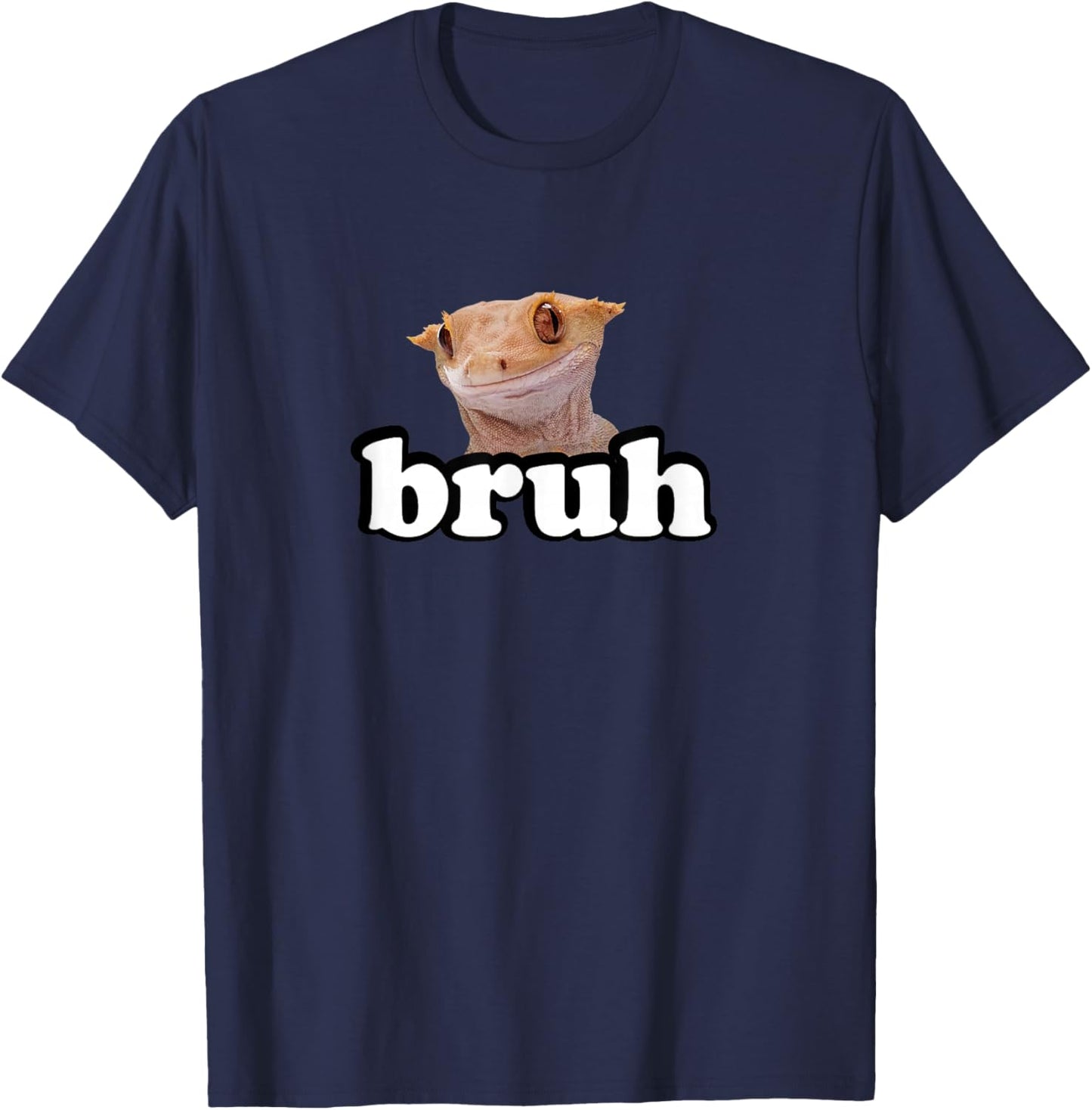 Pet Lizard Bruh Crested Gecko Lover T-Shirt - T-Shirt | Navy