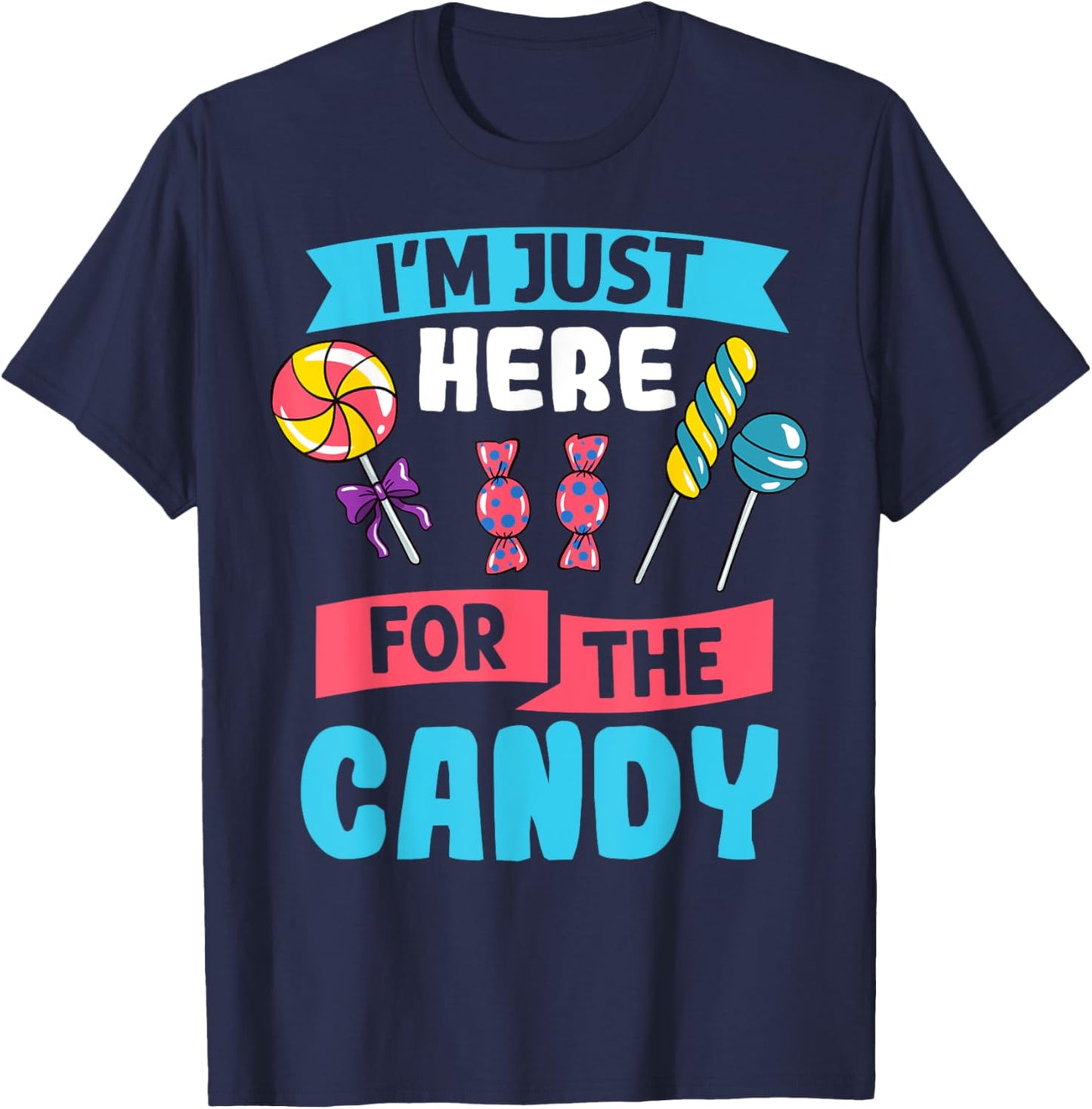 Candy Tester Sweets Halloween Lollipop T-Shirt - T-Shirt | Navy
