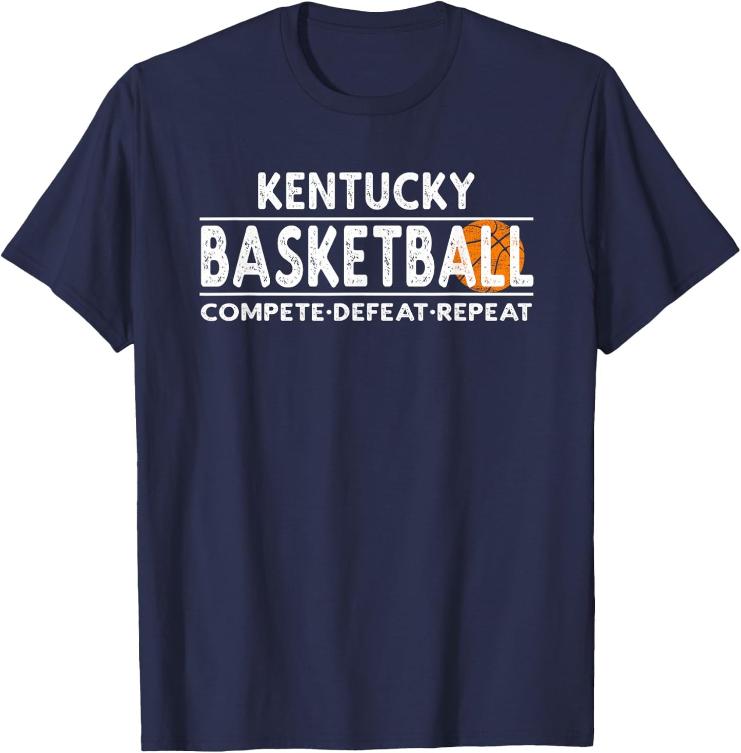 Kentucky Basketball - Compete Defeat Repeat T-Shirt - T-Shirt | Navy