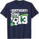 Soccer Birthday Party - 13 Year Old Boy - 13th Birthday T-Shirt - T-Shirt | Navy