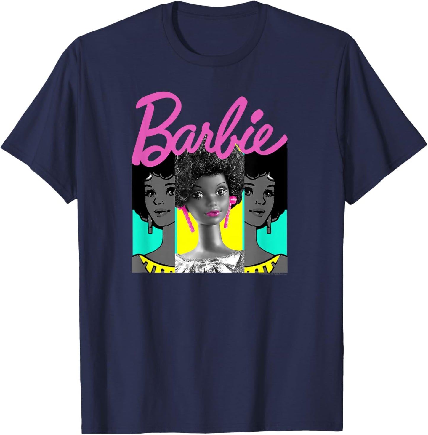 Barbie - Afro Barbie Trio T-Shirt - T-Shirt | Navy