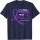 I Wear Purple For HUSBAND Pancreatic Cancer Awareness gifts T-Shirt - T-Shirt | Navy