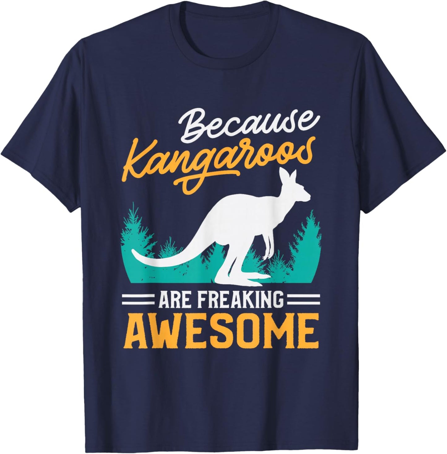 Kangaroo Design Men Women Boys Girls Kids Kangaroo Animal T-Shirt - T-Shirt | Navy