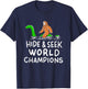 Bigfoot Riding Loch Ness Monster Gift A Champion T-Shirt - T-Shirt | Navy
