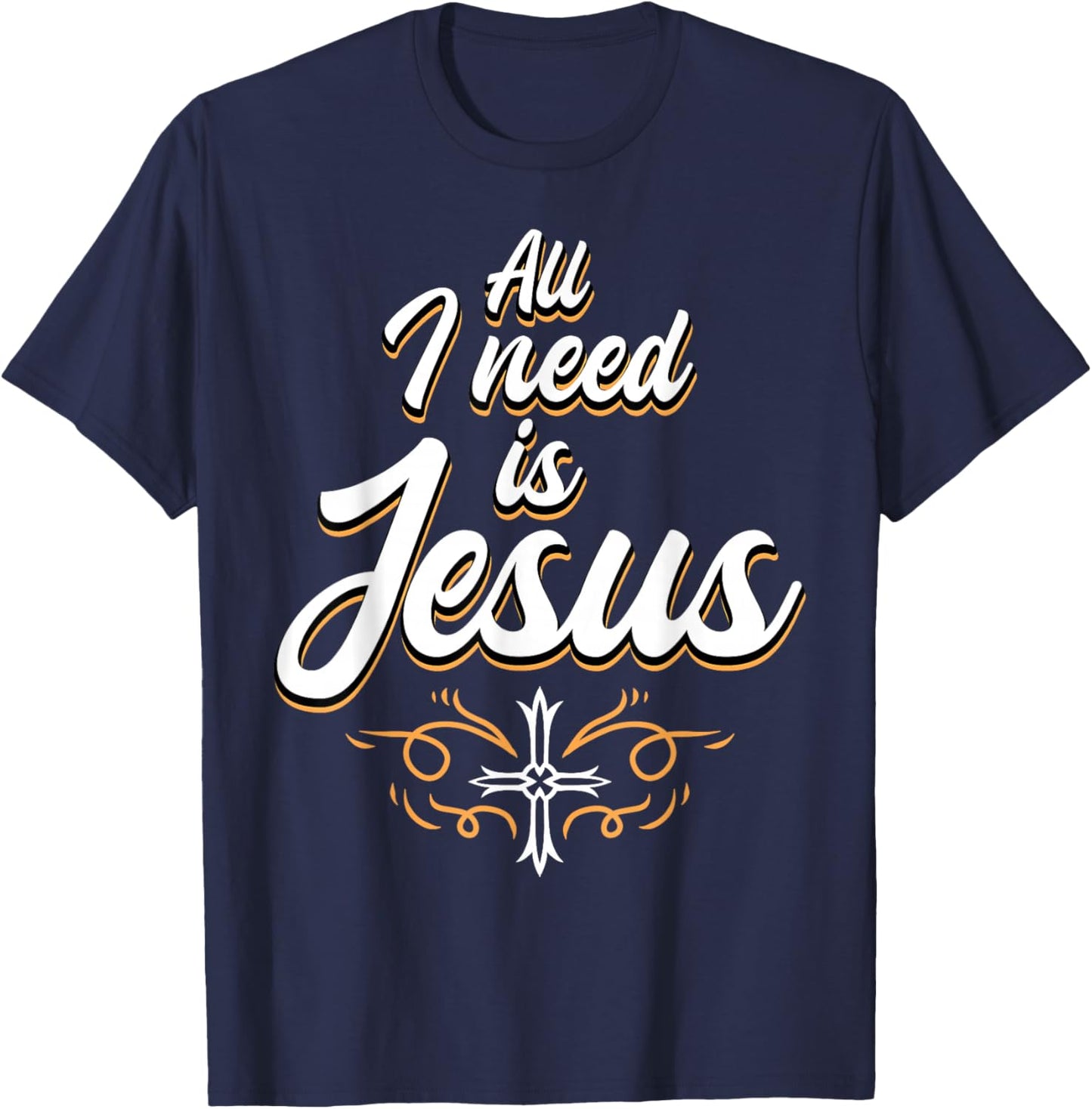 Jesus God Christian T-Shirt - T-Shirt | Navy