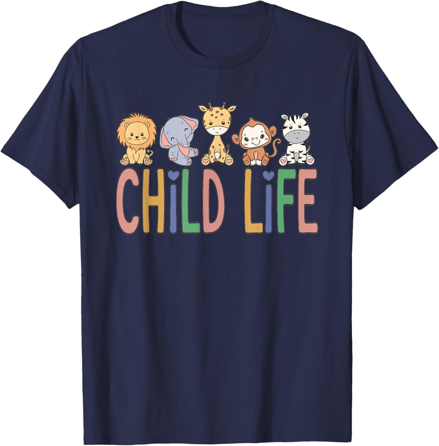 Women Child Life Animal CLS CCLS Child Life Advocate T-Shirt - T-Shirt | Navy