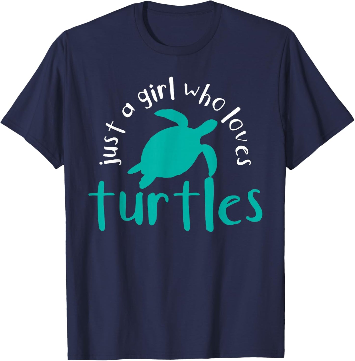 Turtle For Girls Who Love Turtles Gift Diving Present T-Shirt - T-Shirt | Navy