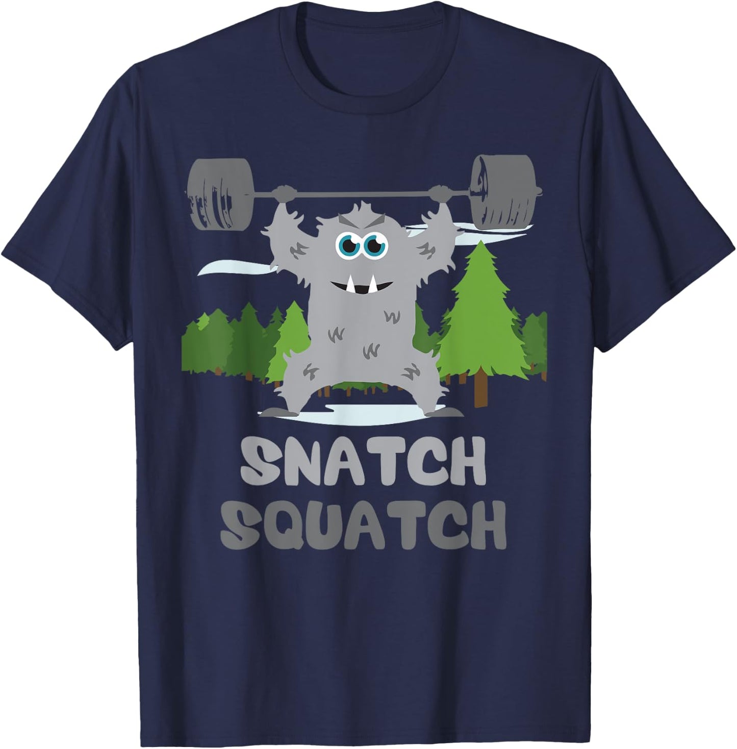 Snatch Squatch - Cartoon - Beast - Gym T-Shirt - T-Shirt | Navy