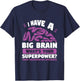 Purple Ribbon Superpower Chiari Malformation Awareness T-Shirt - T-Shirt | Navy