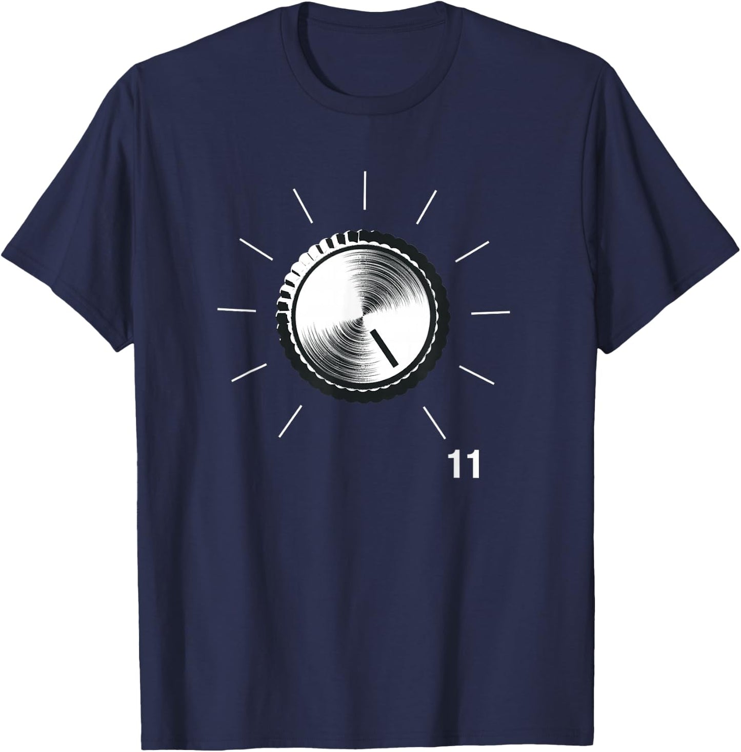This Go to Eleven - Vintage Tube Amp Volume Control T-Shirt - T-Shirt | Navy