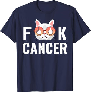 Fuck Cancer - Funny Gift T-Shirt - T-Shirt | Navy