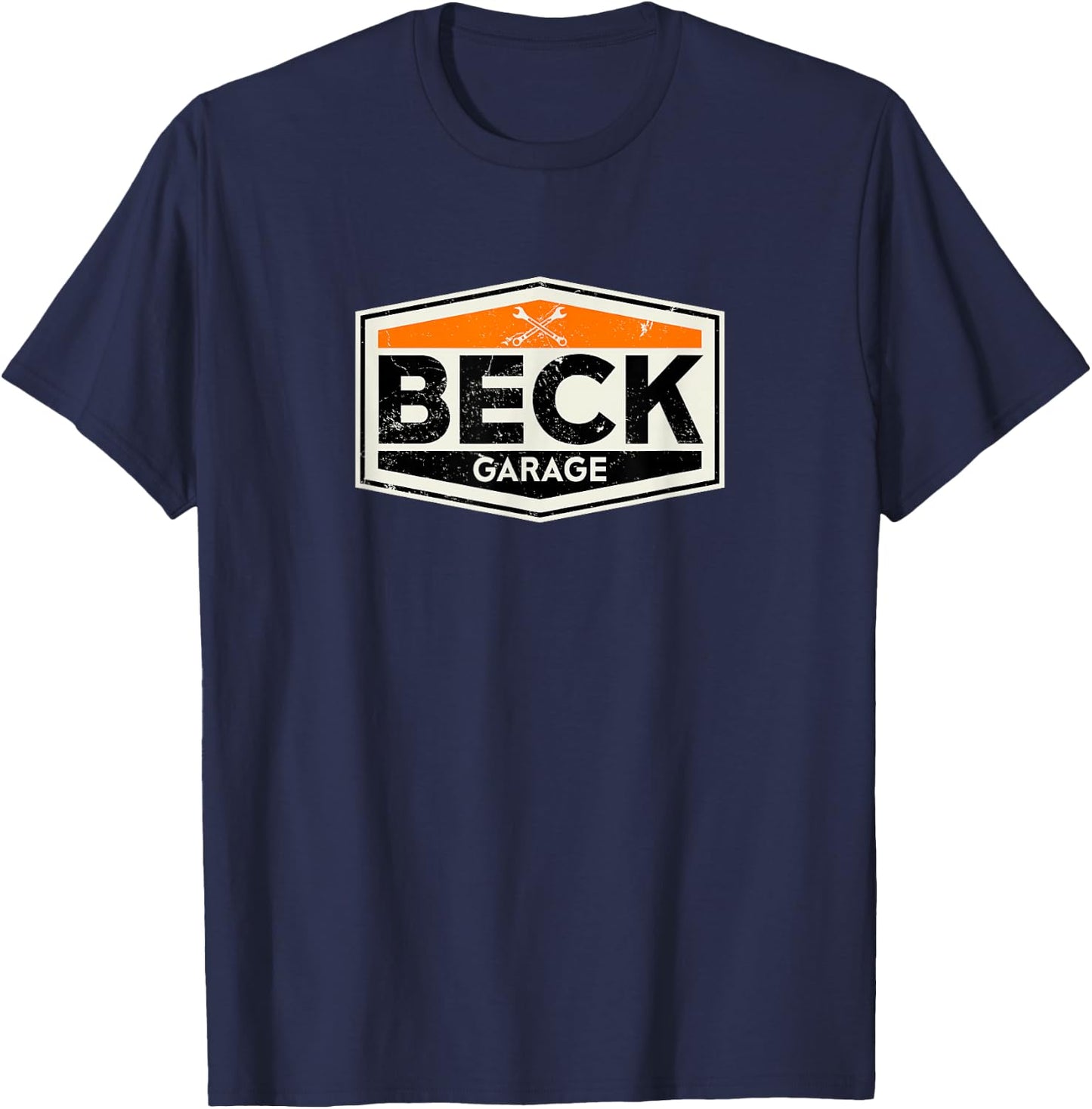 Beck Garage Gift Shirt for Last Name Beck T-Shirt - T-Shirt | Navy