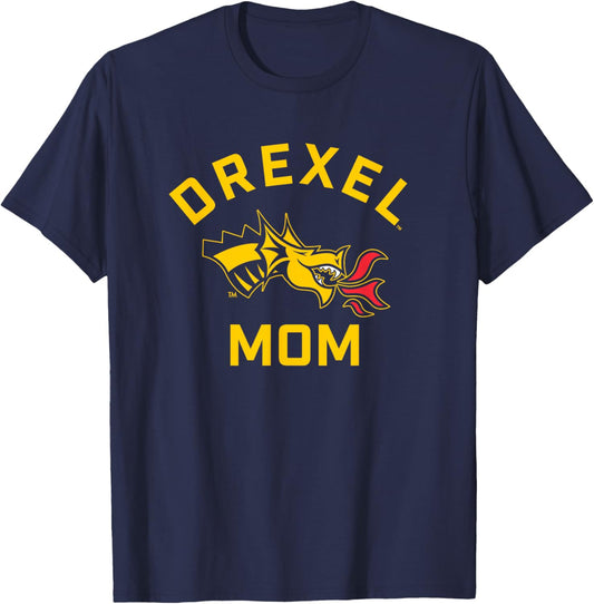Drexel University Dragons Arched Mom T-Shirt - T-Shirt | Navy