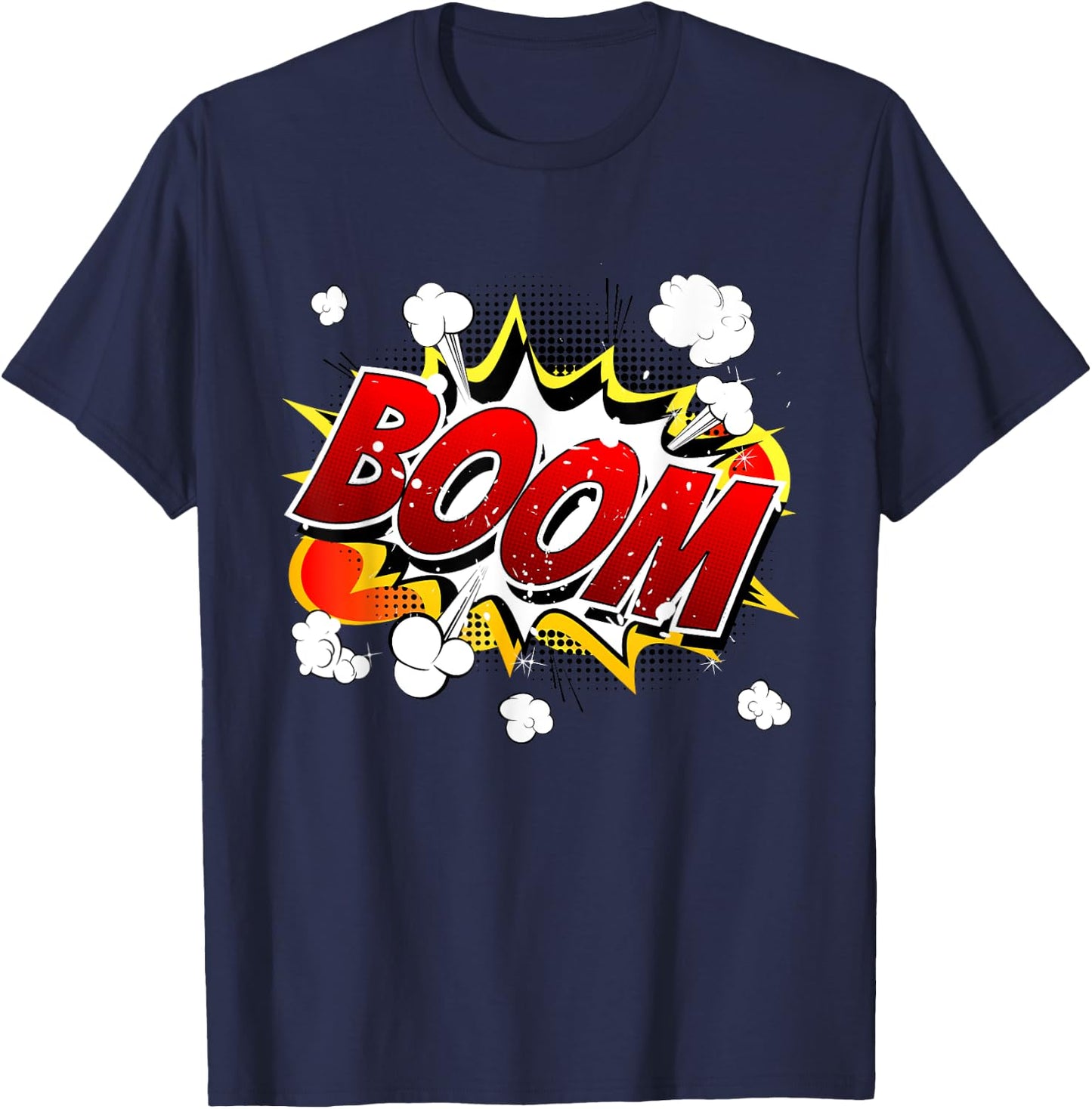 Boom Vintage Pop Art Retro Comic Book Gift Apparel T-Shirt - T-Shirt | Navy