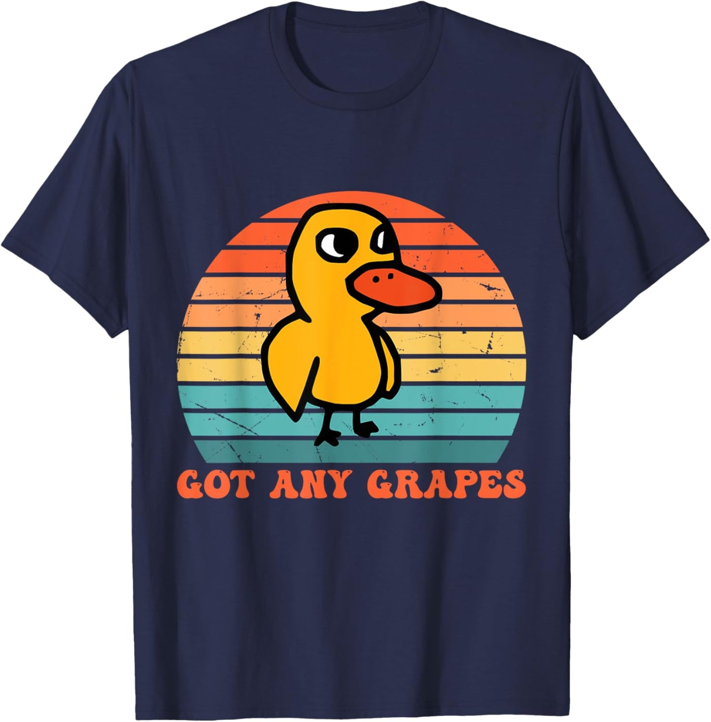 Got Any Grapes Duck Vintage Design T-Shirt - T-Shirt | Navy