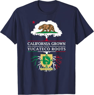 California Grown with Yucateco Roots - Yucatan T-Shirt - T-Shirt | Navy