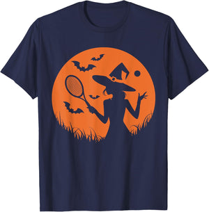 Tennis Halloween Witch Costume For Tennis Players Coaches T-Shirt - T-Shirt | Navy