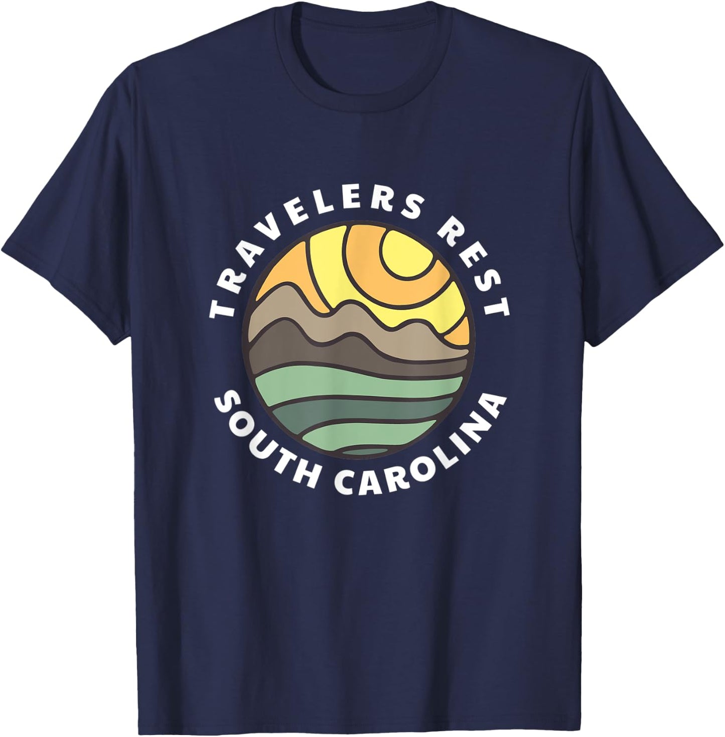 Travelers Rest South Carolina SC Mountain Vacation Souvenir T-Shirt - T-Shirt | Navy