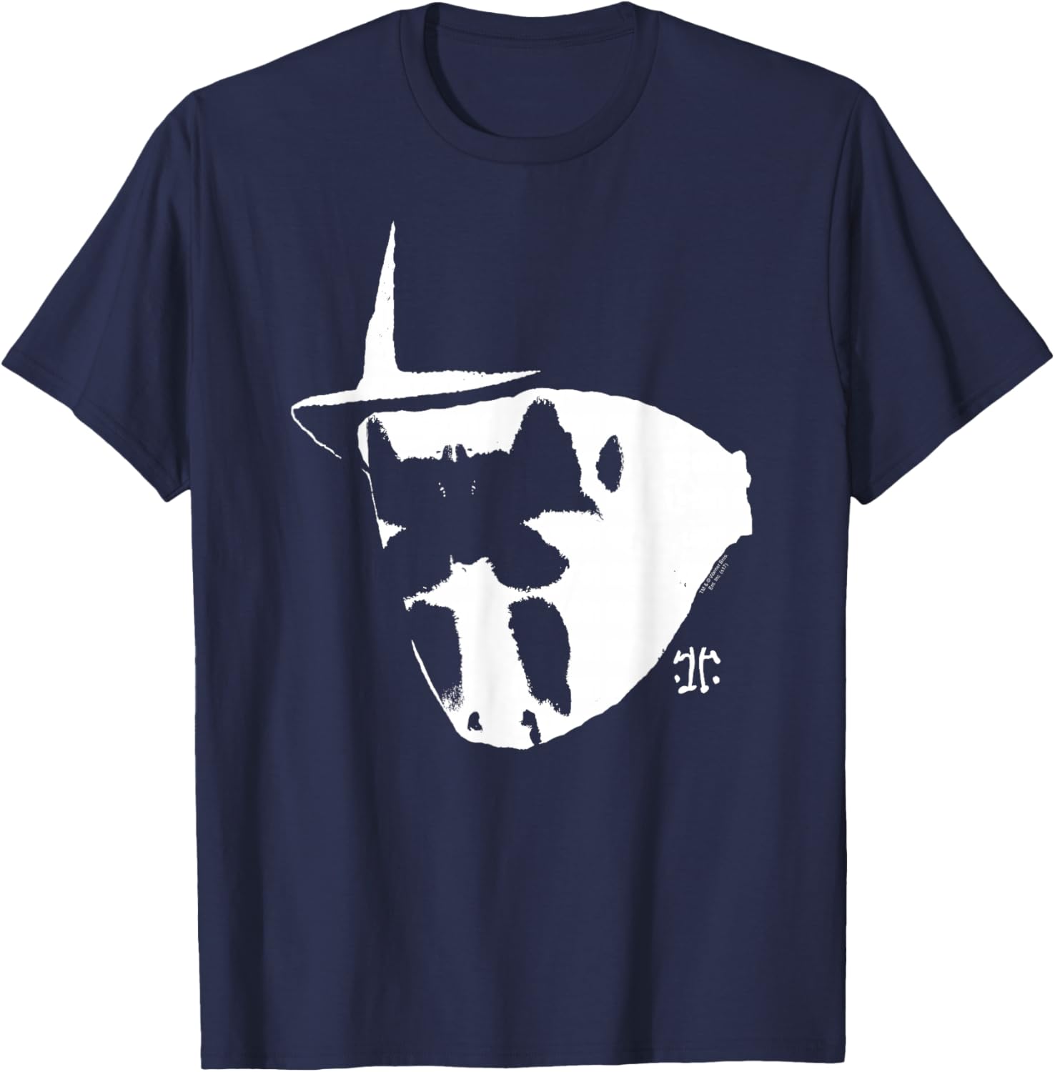 Watchmen Rorschach Mask and Symbol T-Shirt - T-Shirt | Navy