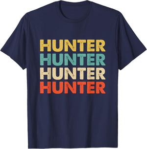 Hunter Name Shirts & Gifts Hunter Name -Adults Multicolor Small T-Shirt - T-Shirt | Navy
