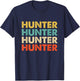 Hunter Name Shirts & Gifts Hunter Name -Adults Multicolor Small T-Shirt - T-Shirt | Navy