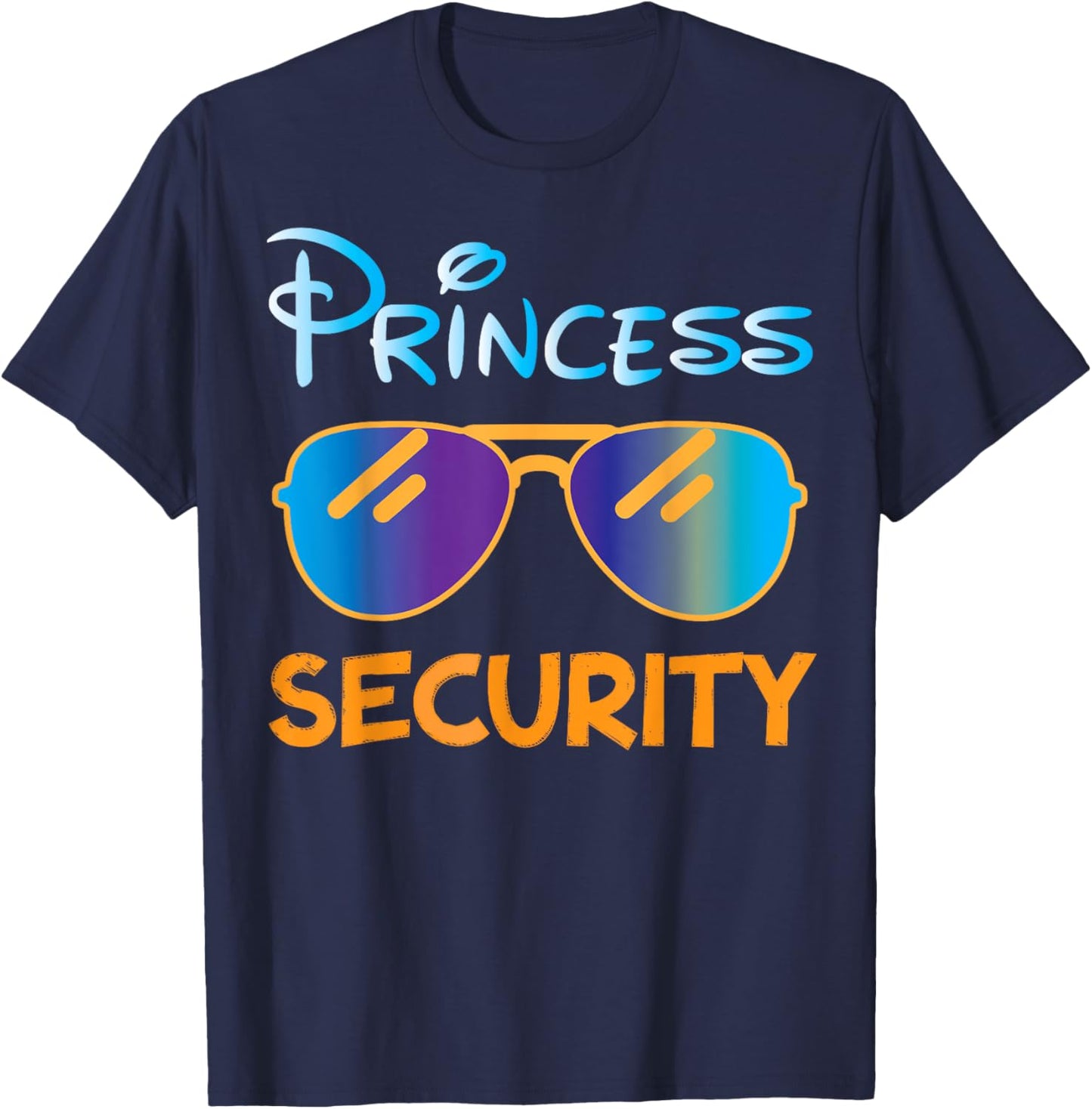 Princess Security Funny Birthday Halloween Party design T-Shirt - T-Shirt | Navy