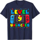 Level 9 Unlocked Gamer 9th Birthday Gift Video Game Boys T-Shirt - T-Shirt | Navy