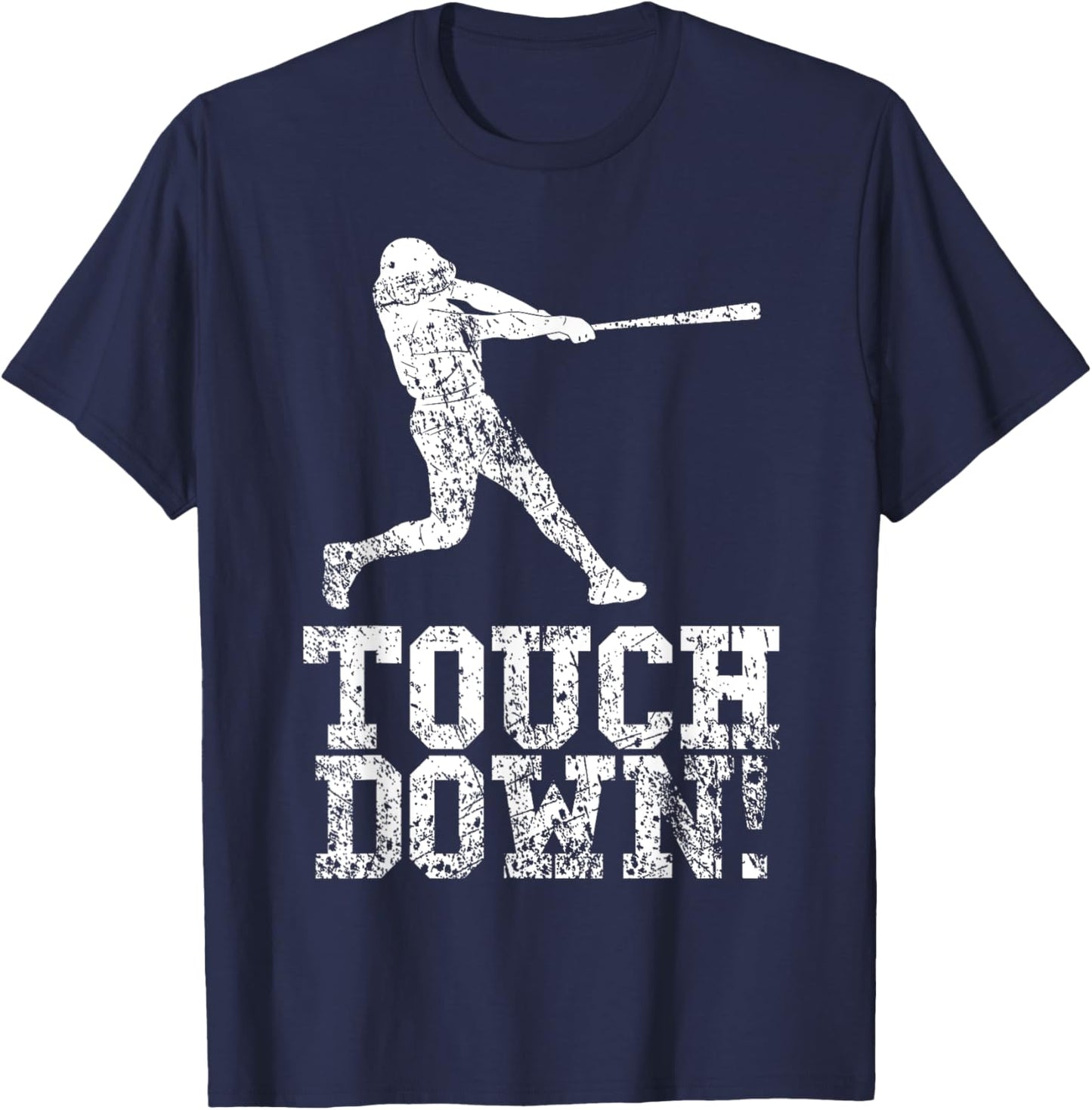 Funny Touchdown Baseball Football Sports T-Shirt - T-Shirt | Navy
