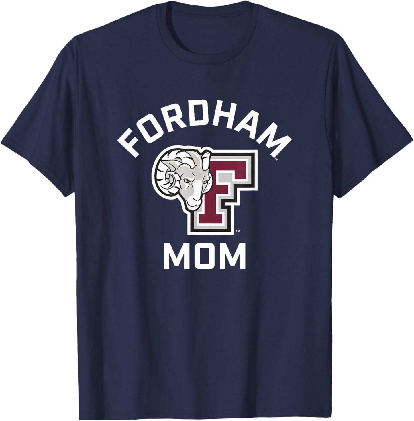 Fordham University Rams Arched Mom T-Shirt - T-Shirt | Navy