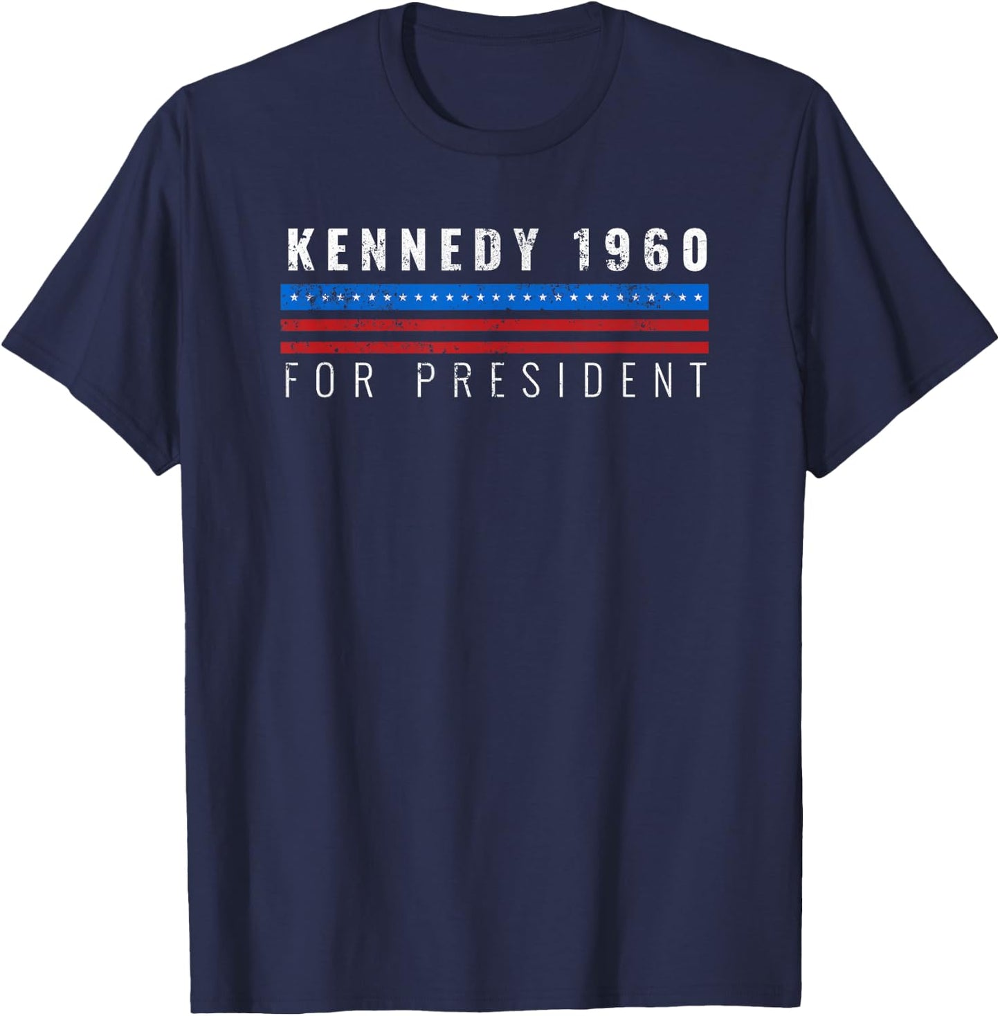 Retro Vintage JFK for President Kennedy 1960 Election T-Shirt - T-Shirt | Navy