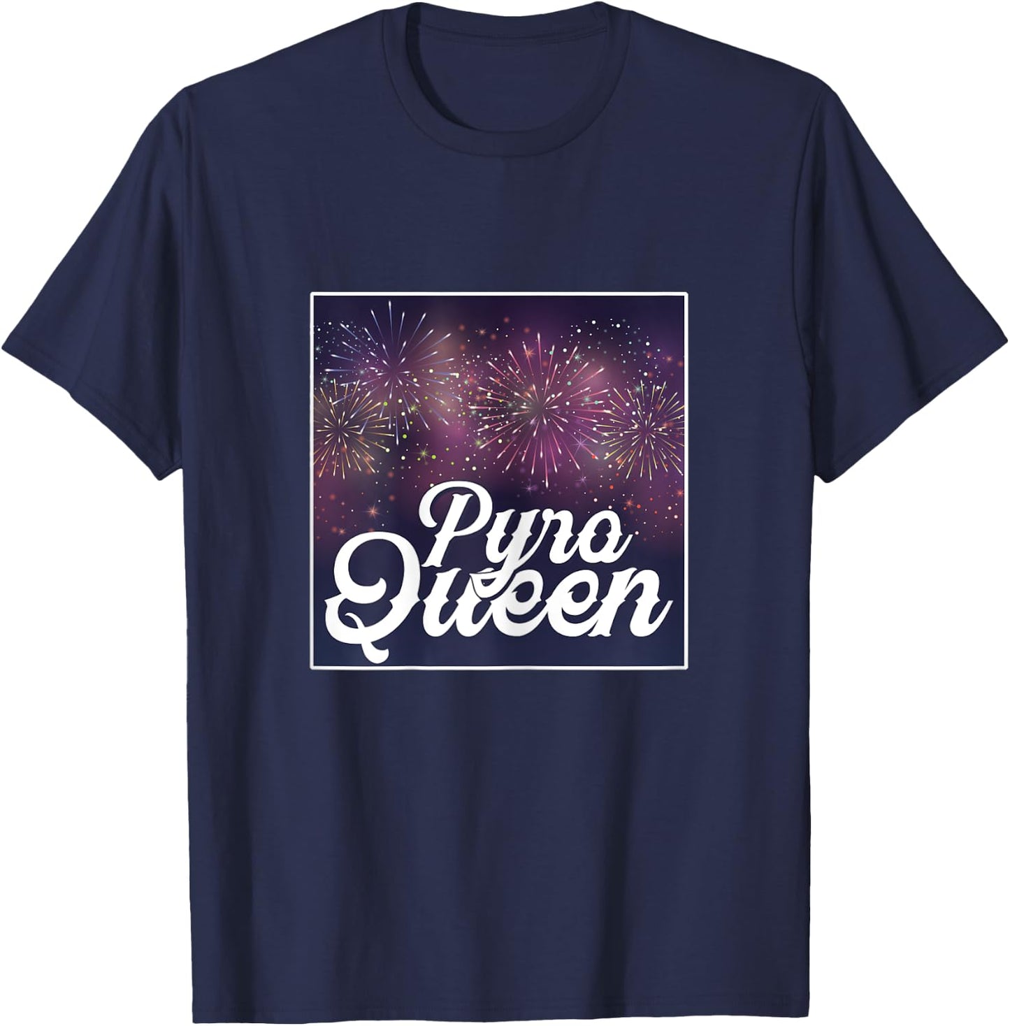 Pyro Queen Queen Explosion Bang Pyrotechnician Pyromans T-Shirt - T-Shirt | Navy