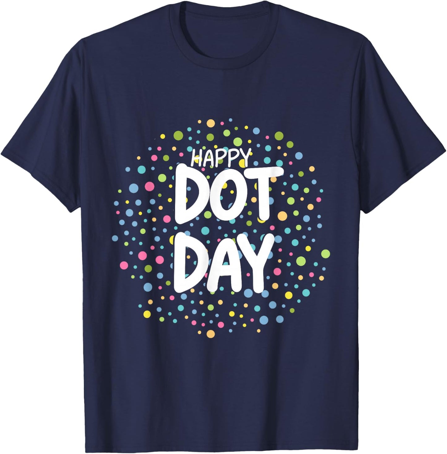 Happy Dot Day September 15th Colorful Polka Dot Boys Kids T-Shirt - T-Shirt | Navy