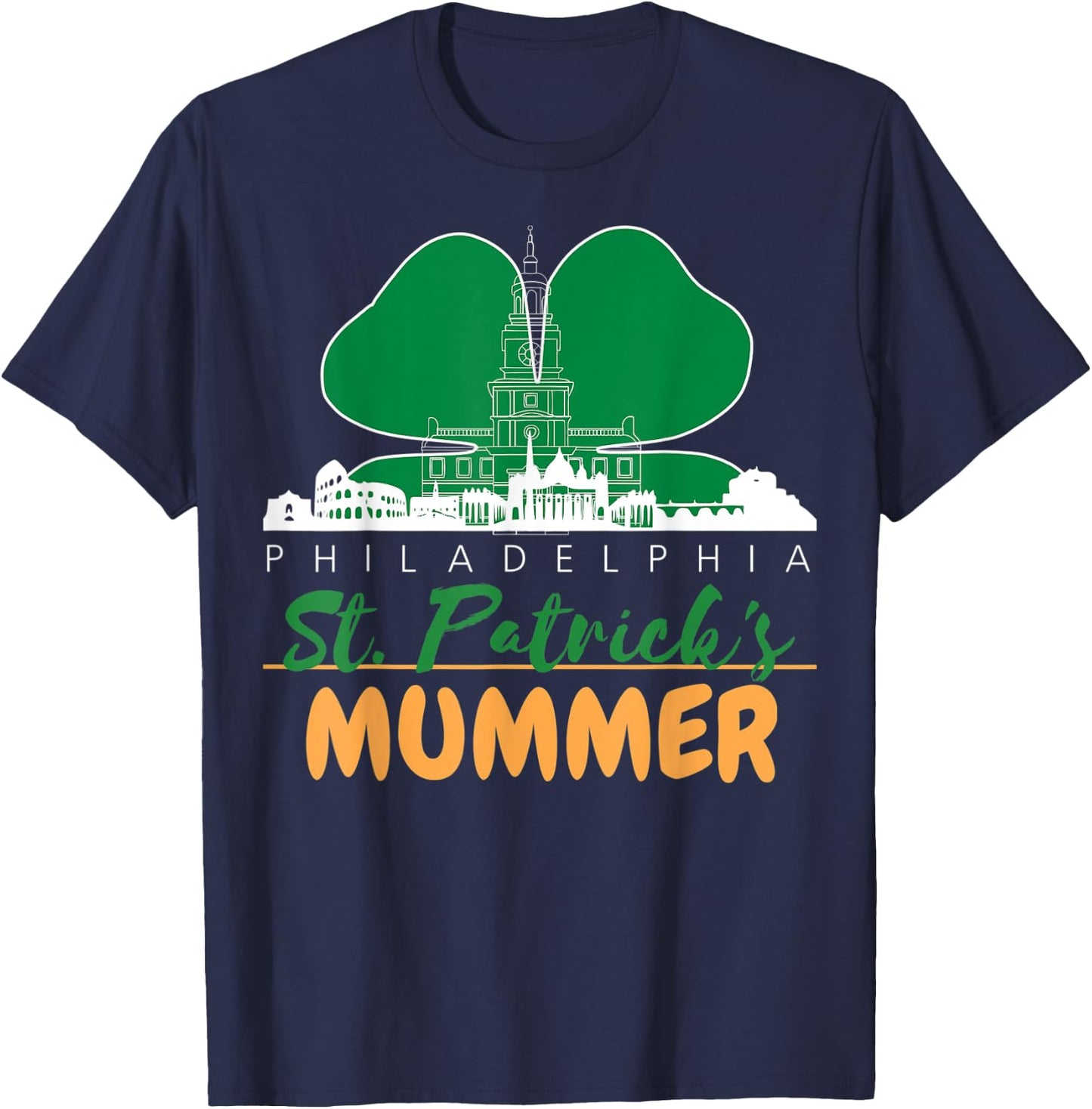 Mummers Day St. Patricks Day Shirt Funny Gift T-Shirt - T-Shirt | Navy