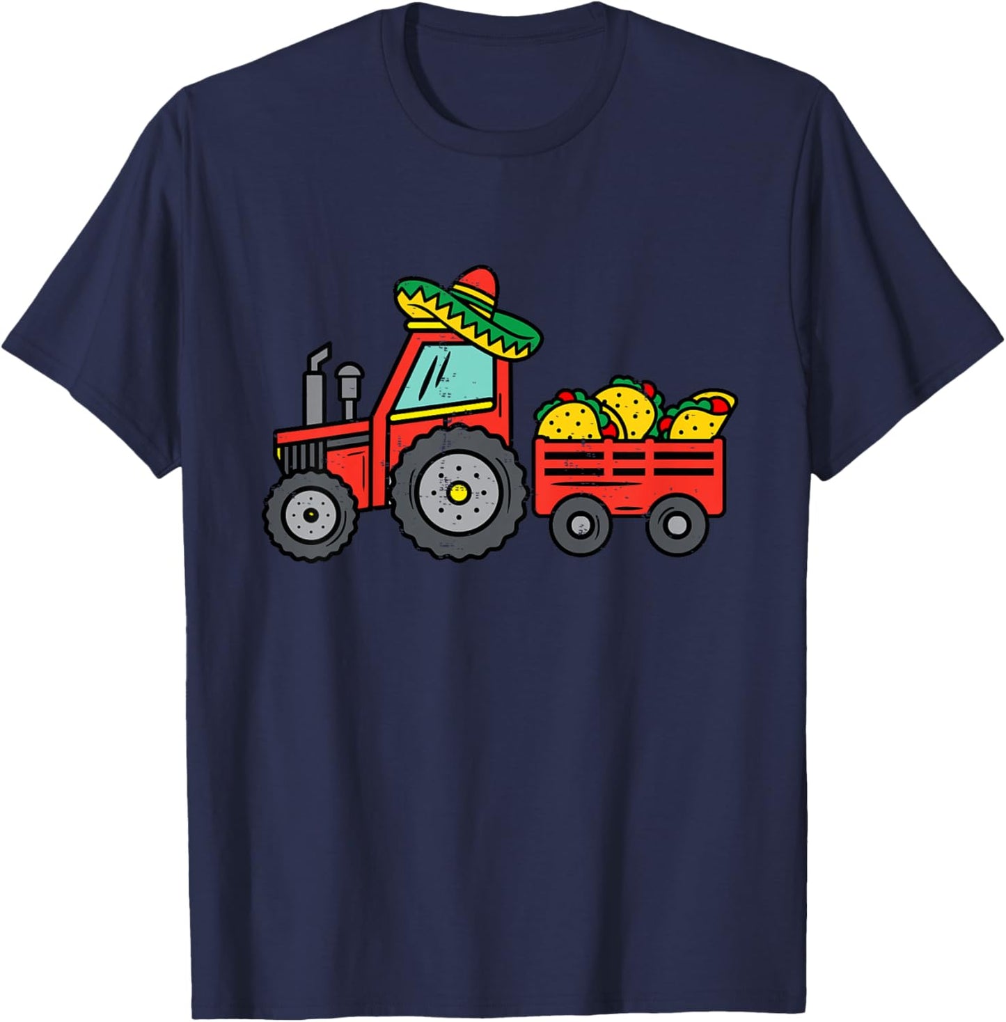 Kids Mexican Truck Tacos Boys Cinco De Mayo Fiesta Kids Toddler T-Shirt - T-Shirt | Navy
