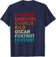 FuckOff Military Alphabet Style MIlitary Funny Soldier T-Shirt - T-Shirt | Navy